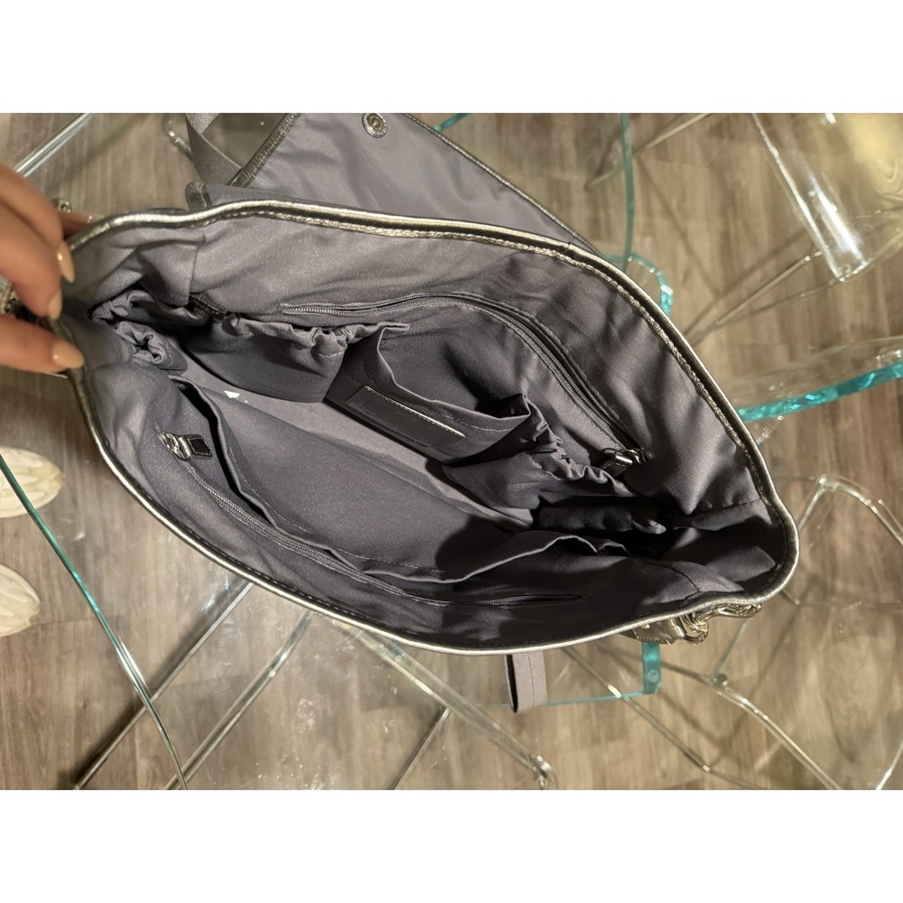 Coach Signature Snaphead Blue‎ Silver Multifunction Diaper Baby Messenger Bag - Picture 10 of 12
